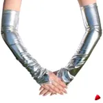 Gants Travesti Métallisées Mitaines Longues, vue galerie
