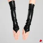 Gants Travesti Métallisées Mitaines Longues, image principale