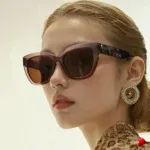 Lunettes de Soleil Travesti Papillon Crystal Rosé, vue galerie
