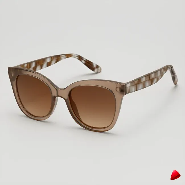 Lunettes de Soleil Travesti Papillon Crystal Rosé, image principale