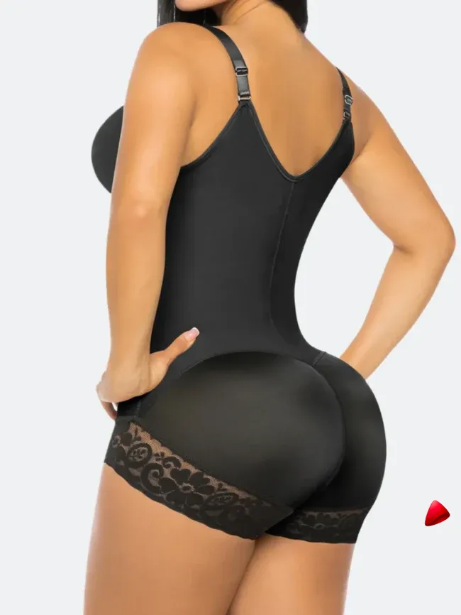 Body Zippé Travesti Compression Dentelle, vue galerie