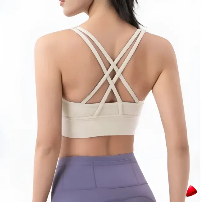 Brassière Travesti Dos Croisé Yoga, vue galerie