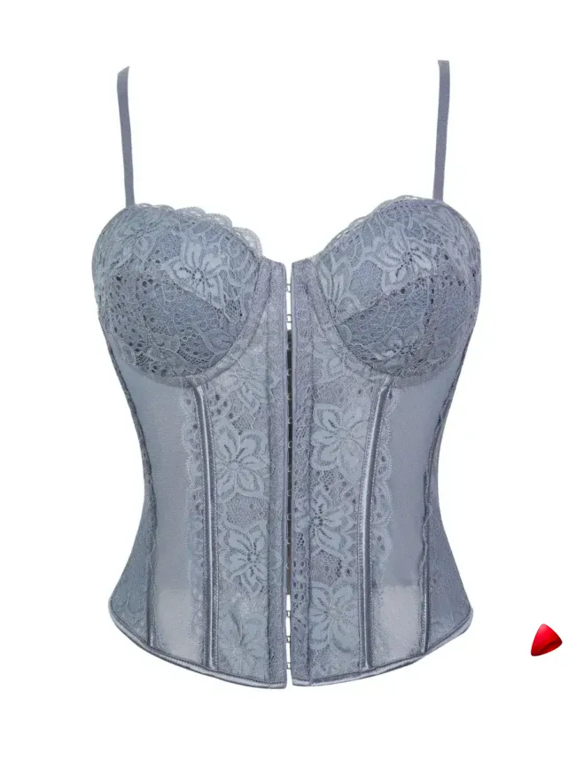 Corset Travesti Résille Bretelles Fines, vue galerie
