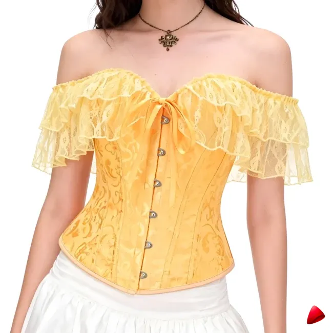 Corset Travesti Volants Épaules Dénudées, vue galerie