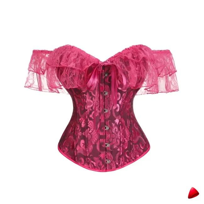 Corset Travesti Volants Épaules Dénudées, vue galerie