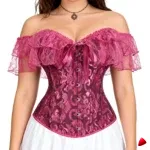 Corset Travesti Volants Épaules Dénudées, vue galerie