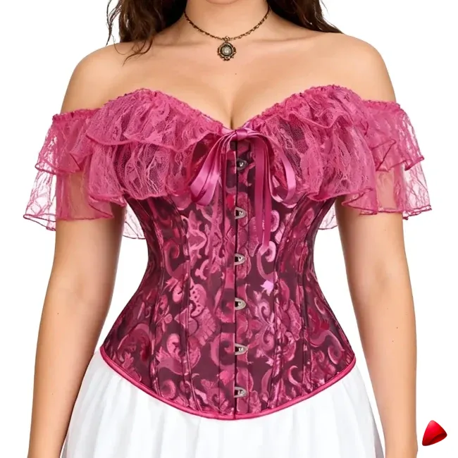 Corset Travesti Volants Épaules Dénudées, vue galerie